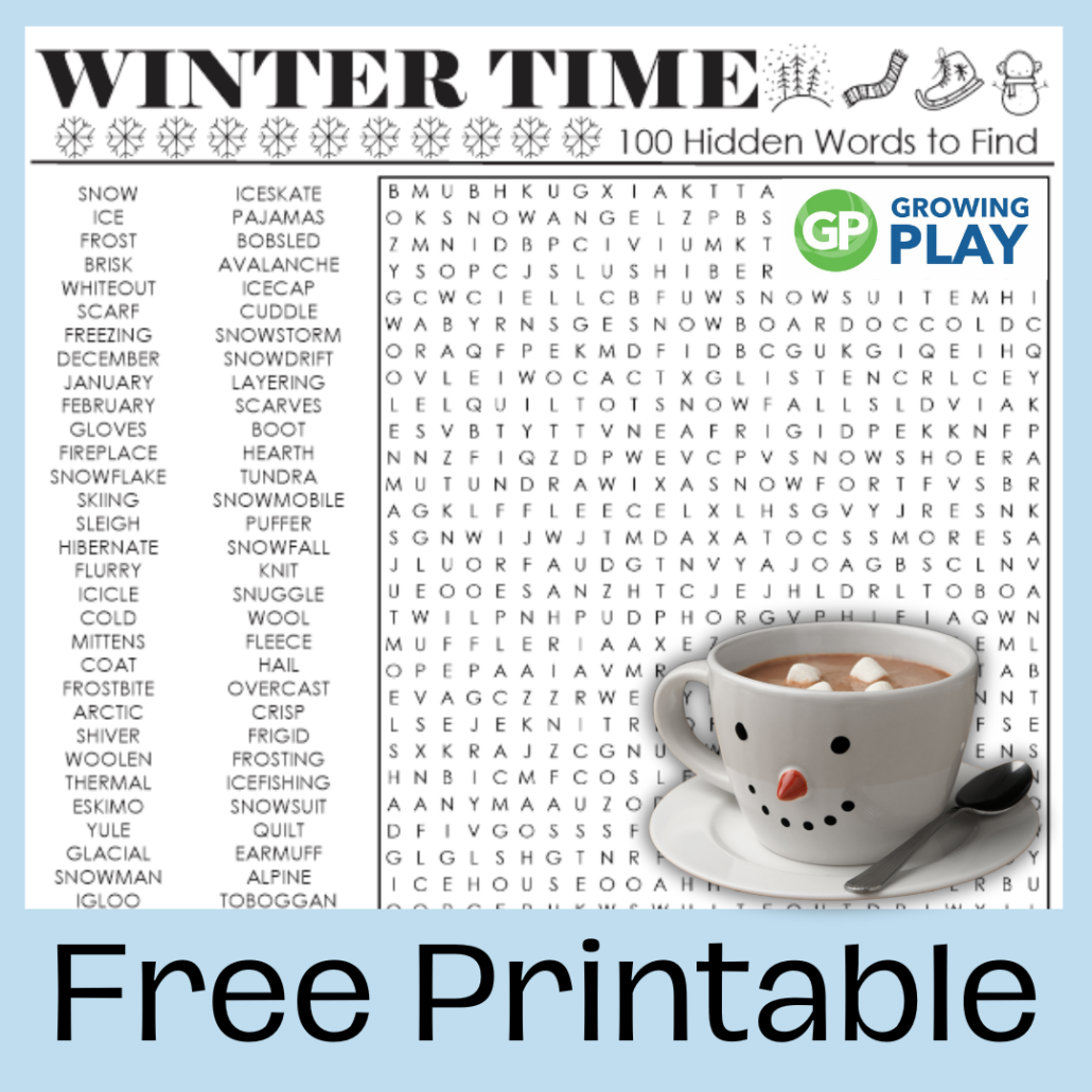 Winter Crossword Free Printable Winter Crossword Free Printable