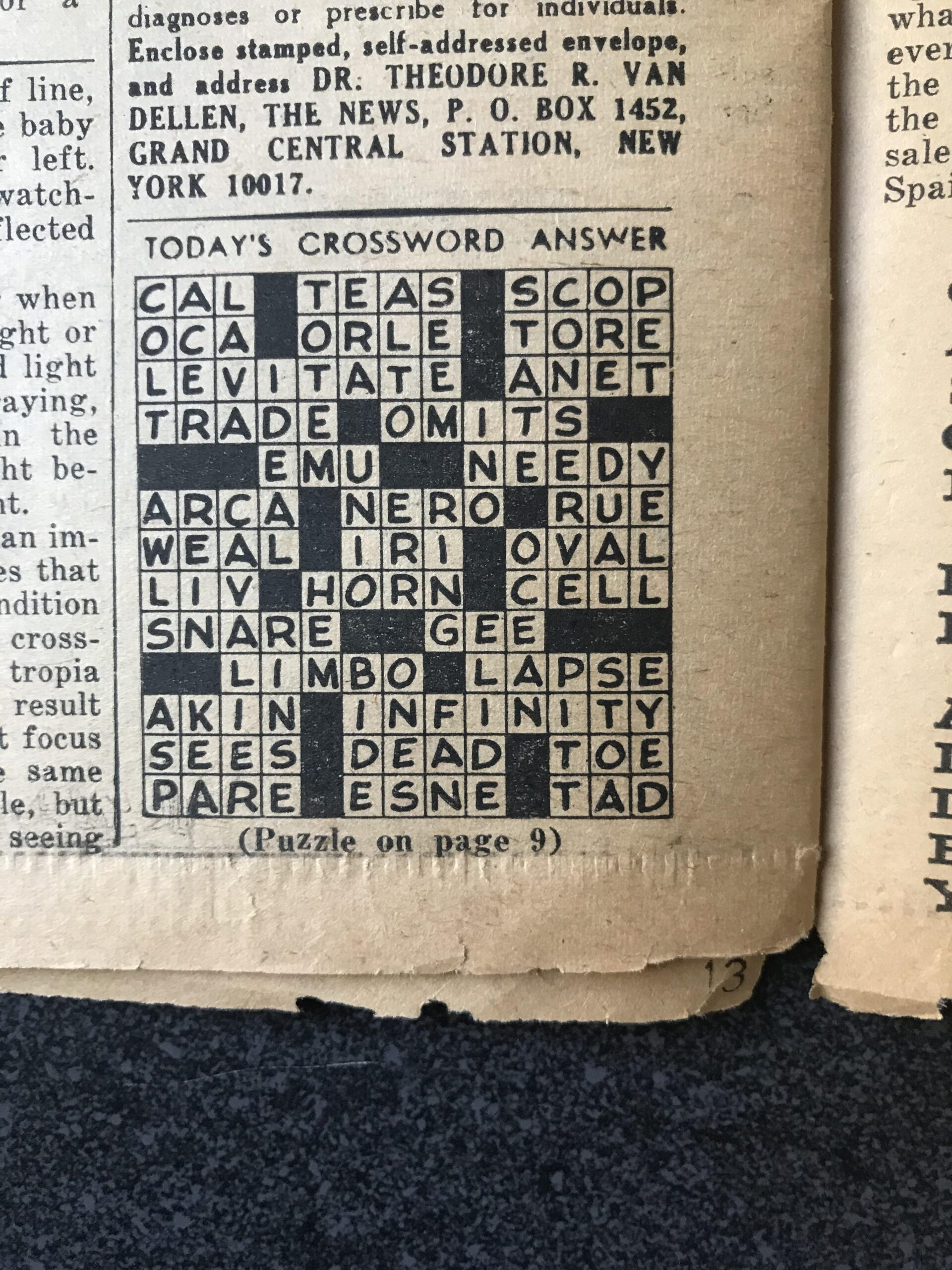 Here s The Answers To NY Daily News Puzzle 11 23 63 R crossword
