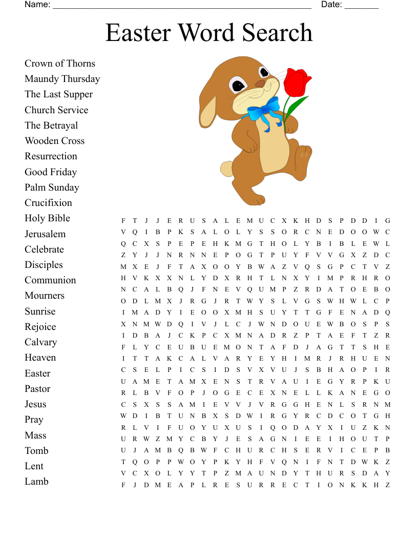 Holy Thursday Crossword WordMint Holy Thursday Crossword WordMint