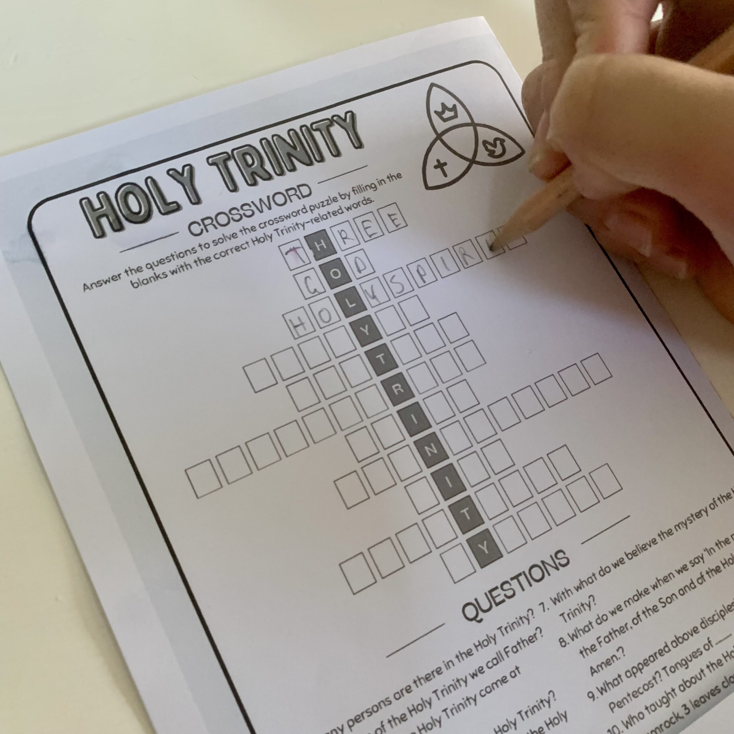 Trinity Crossword Printable Free Trinity Crossword Printable Free