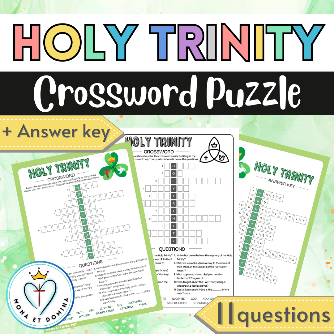 Holy Trinity Sunday Activity Worksheet Crossword Puzzle No Prep Religion Lesson Australian Teachers Marketplace Holy Trinity Sunday Activity Worksheet Crossword Puzzle No Prep Religion Lesson Australian Teachers Marketplace