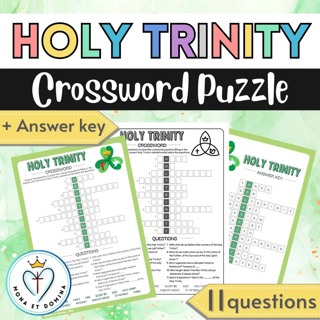 Holy Trinity Sunday Worksheet Crossword Puzzle No Prep Catholic Activity Religion Lesson Printable Digital Download Etsy Ireland Holy Trinity Sunday Worksheet Crossword Puzzle No Prep Catholic Activity Religion Lesson Printable Digital Download Etsy Ireland