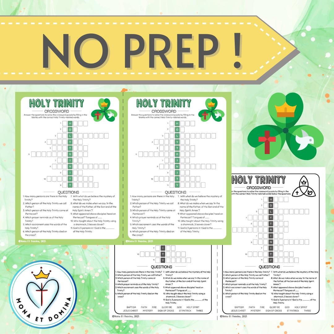 Holy Trinity Sunday Worksheet Crossword Puzzle No Prep Catholic Activity Religion Lesson Printable Digital Download Etsy Ireland Holy Trinity Sunday Worksheet Crossword Puzzle No Prep Catholic Activity Religion Lesson Printable Digital Download Etsy Ireland