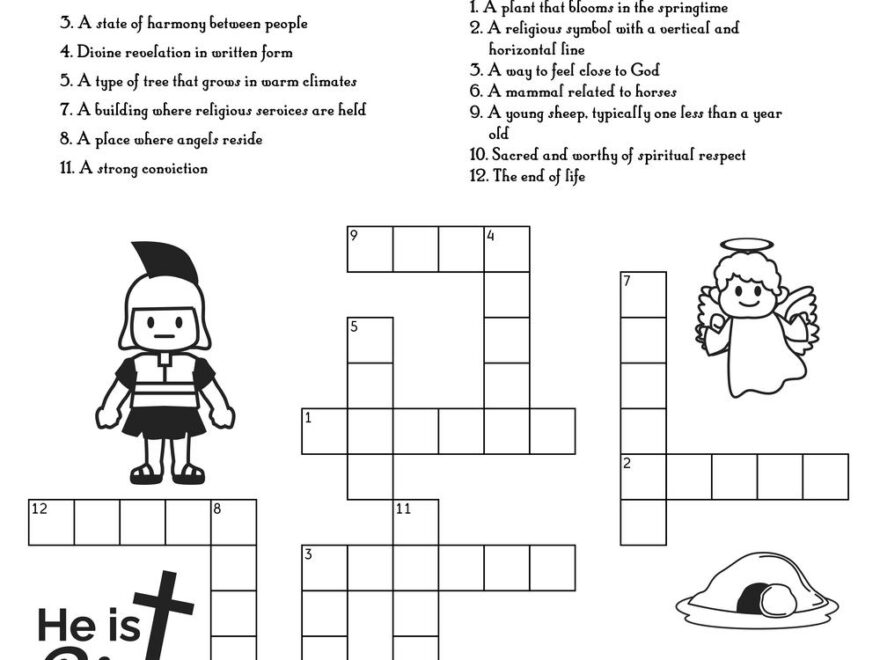 Holy Week Crossword Puzzle Beeloo Printable Crafts And Activities For Kids