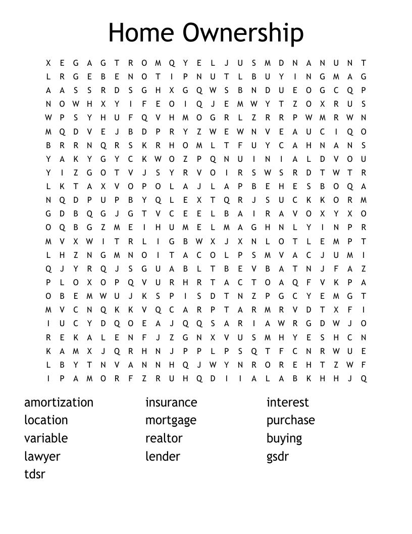 Ownership Crossword Puzzle Printable Ownership Crossword Puzzle Printable