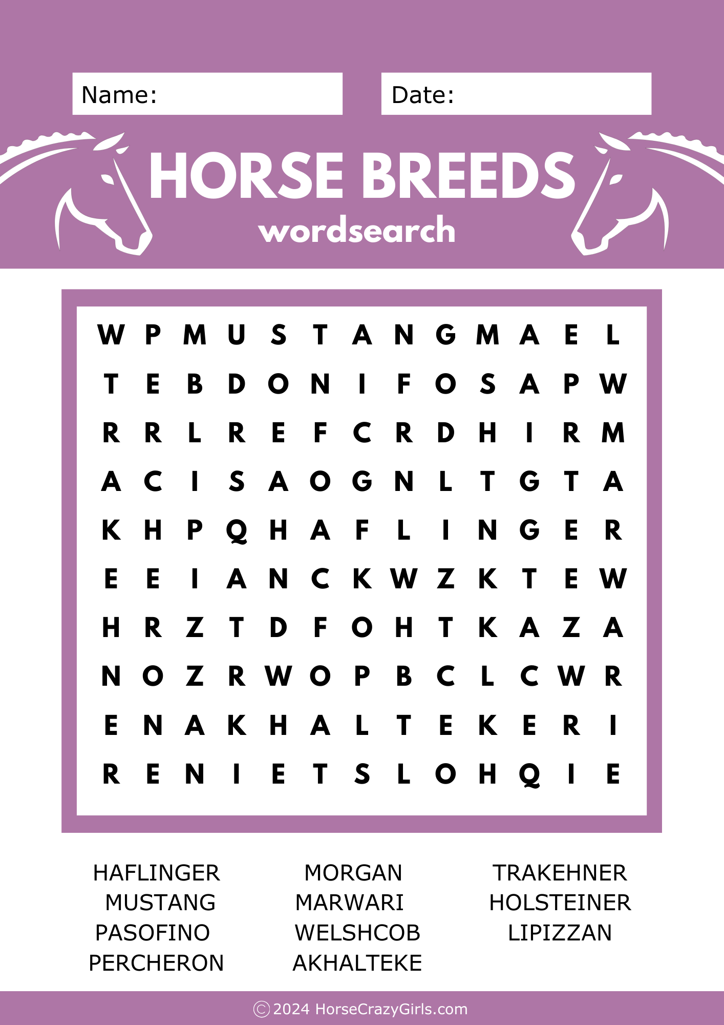 Horse Activity Books And Free Horse Activity Pages Horse Activity Books And Free Horse Activity Pages