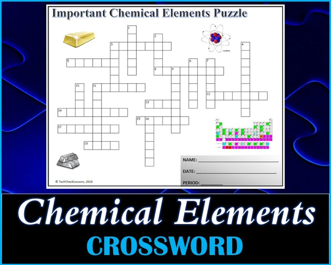 Periodic Table Crossword Puzzles Printable Answers Periodic Table Crossword Puzzles Printable Answers