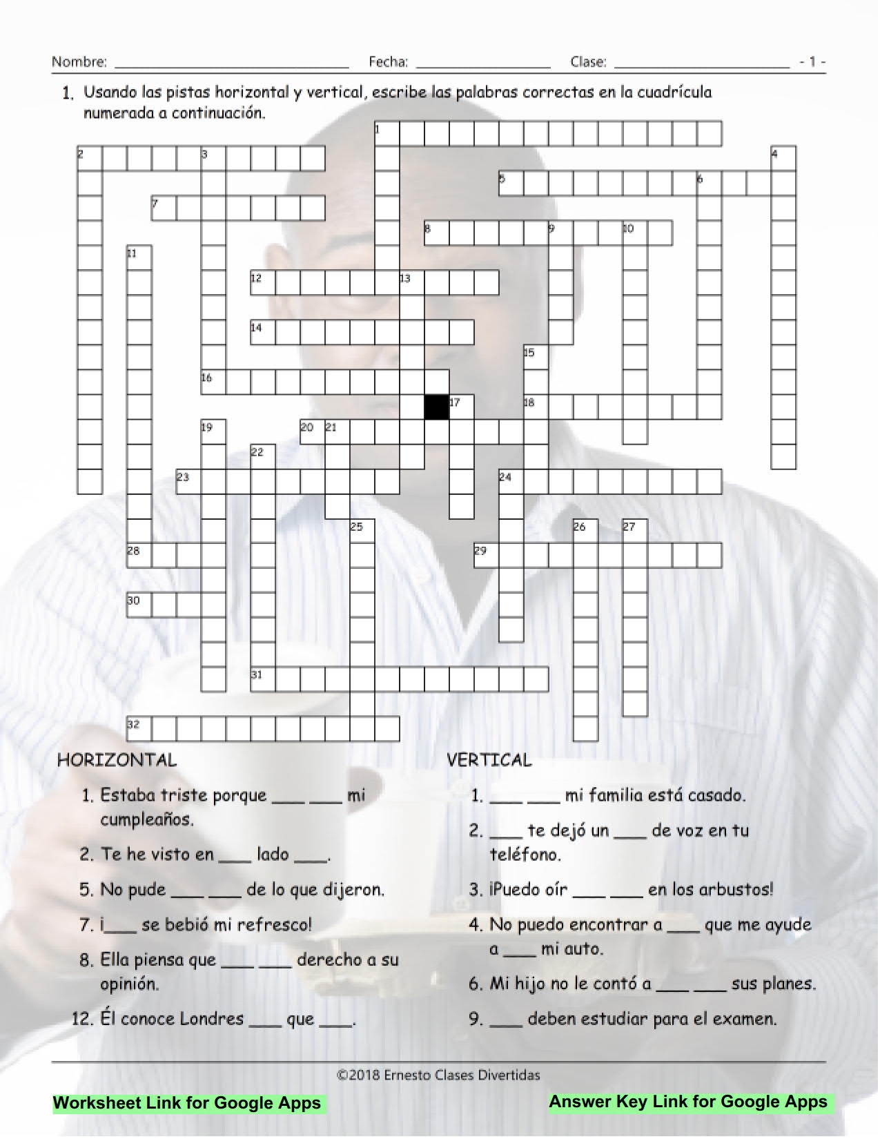 Indefinite Pronouns Interactive Spanish Crossword Google Apps Teaching Resources Indefinite Pronouns Interactive Spanish Crossword Google Apps Teaching Resources