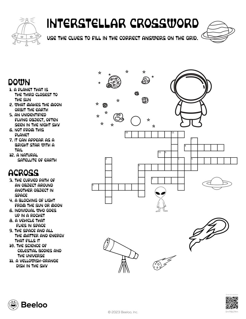 Science Crossword Puzzles Printable With Answers Science Crossword Puzzles Printable With Answers
