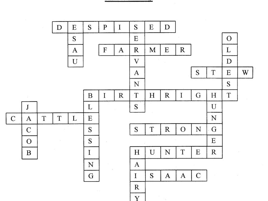 Jacob Trading Heaven For A Bowl Of Stew Crossword Solution