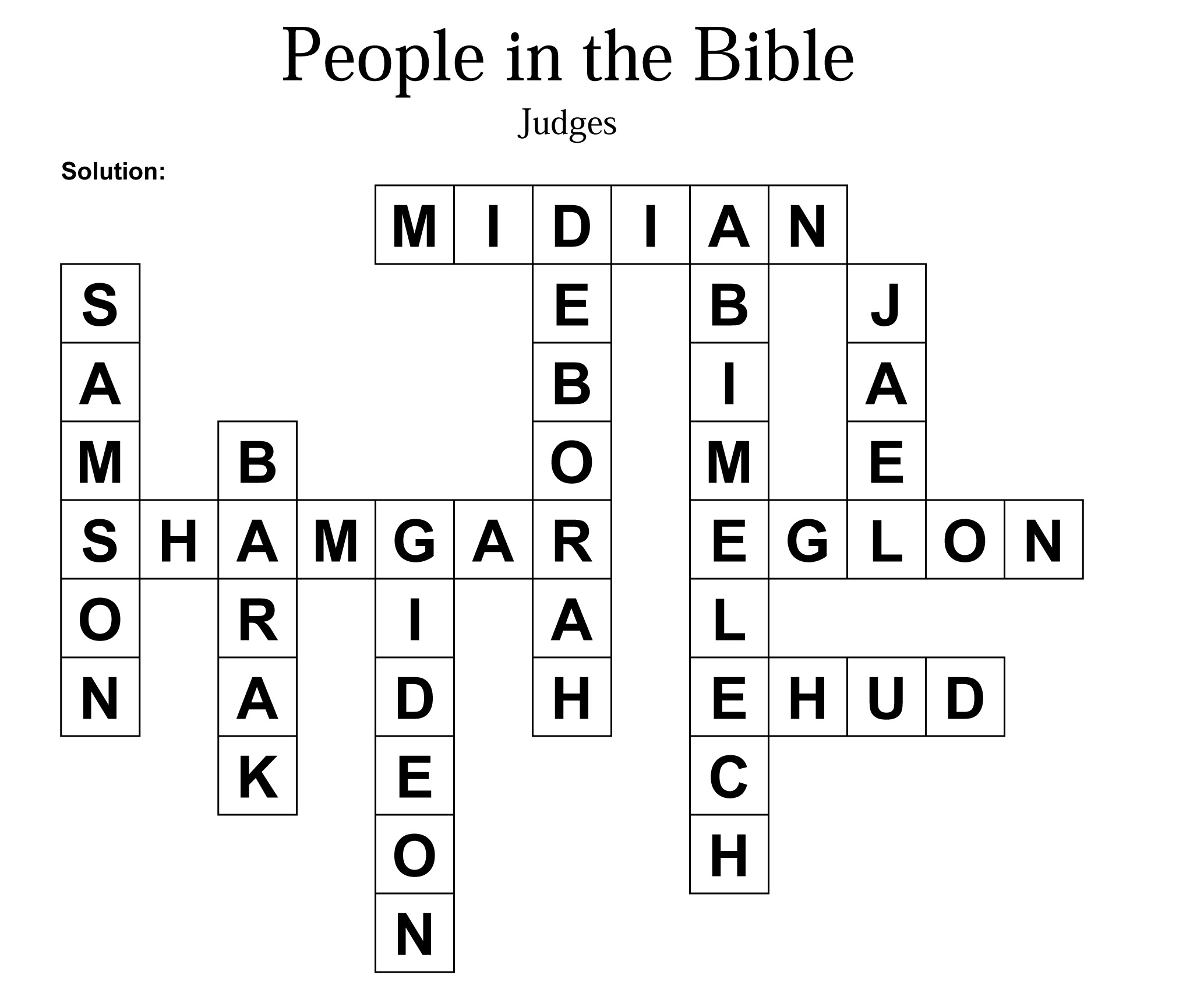 Judges Crossword Puzzle