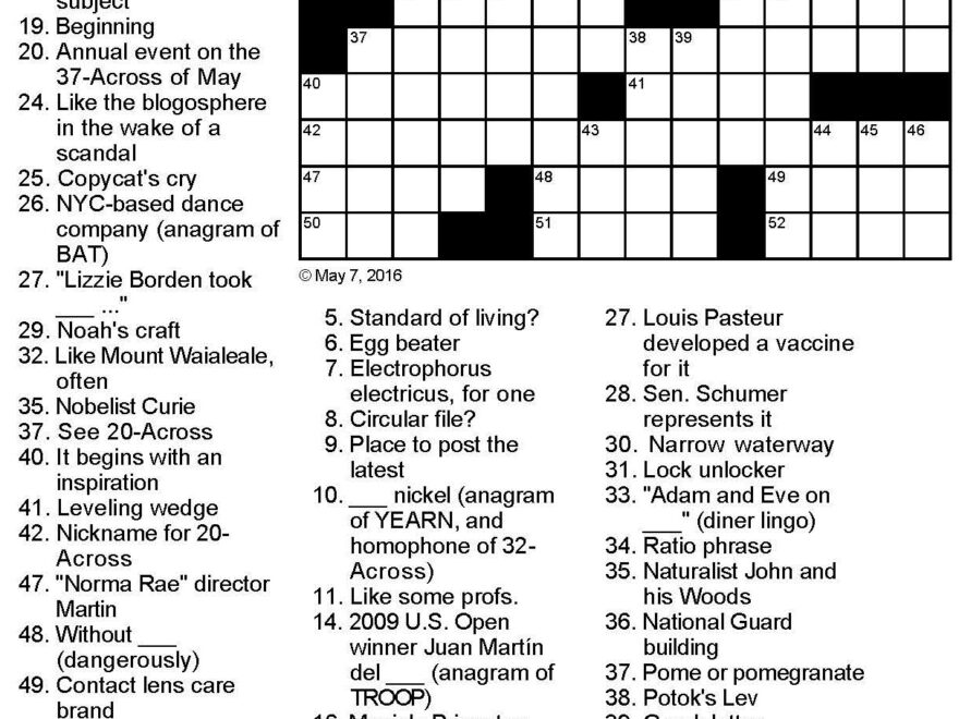 Julep Crossword Puzzle