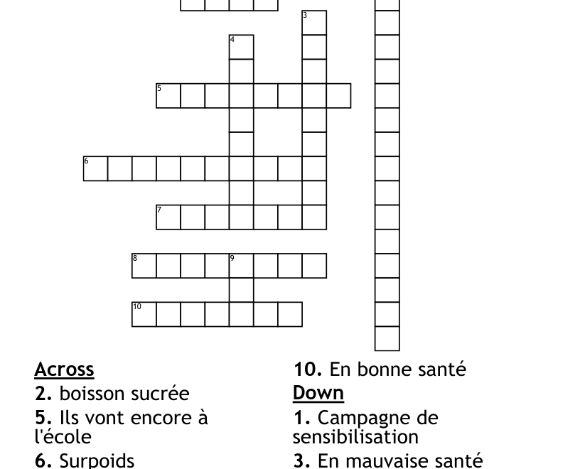 JUNK FOOD Crossword WordMint
