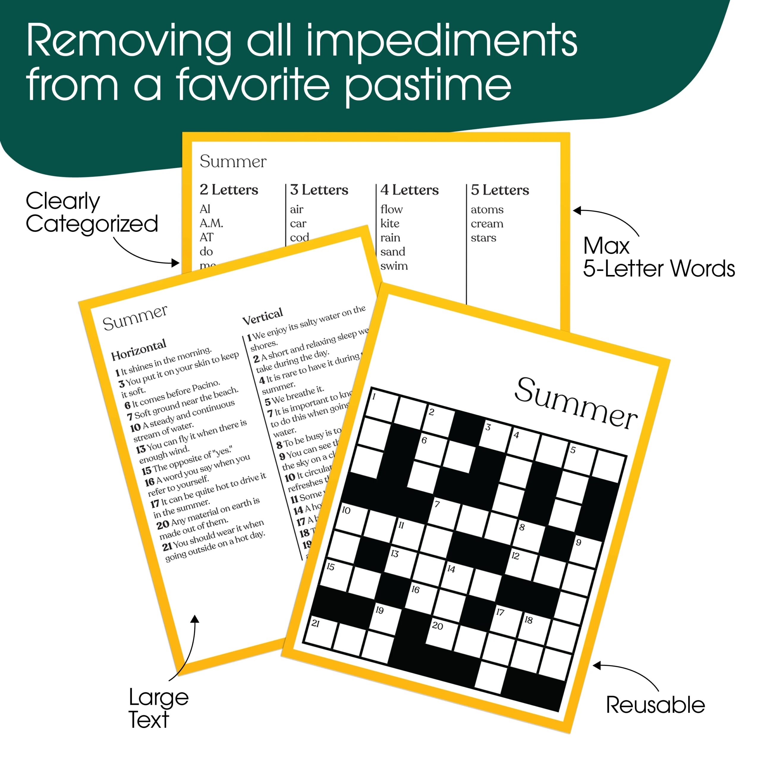 Keeping Busy Large Print Crossword Puzzles For Seniors Dementia Activities For Seniors 6 Reusable Sheets Clue Guides Markers Included Walmart Keeping Busy Large Print Crossword Puzzles For Seniors Dementia Activities For Seniors 6 Reusable Sheets Clue Guides Markers Included Walmart