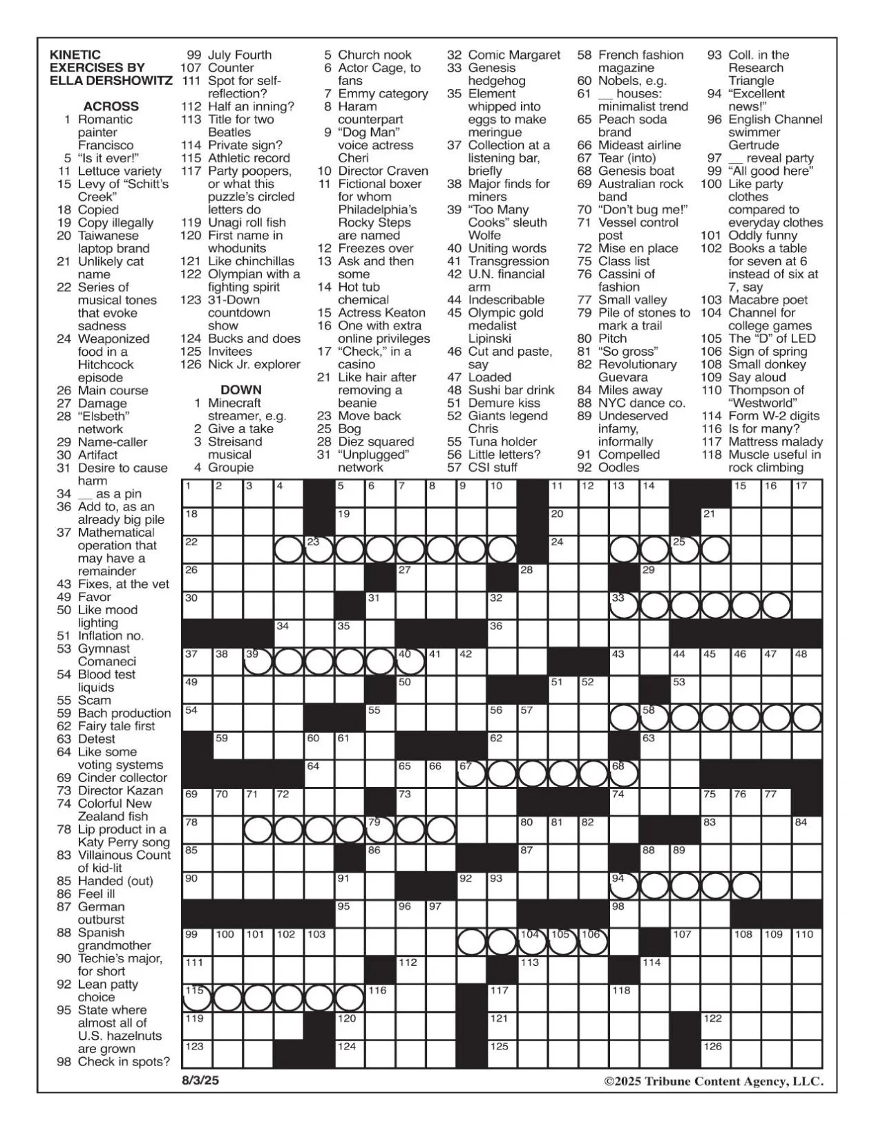 LA Times Crossword Aug 3 2025 Crosswords Yakimaherald LA Times Crossword Aug 3 2025 Crosswords Yakimaherald