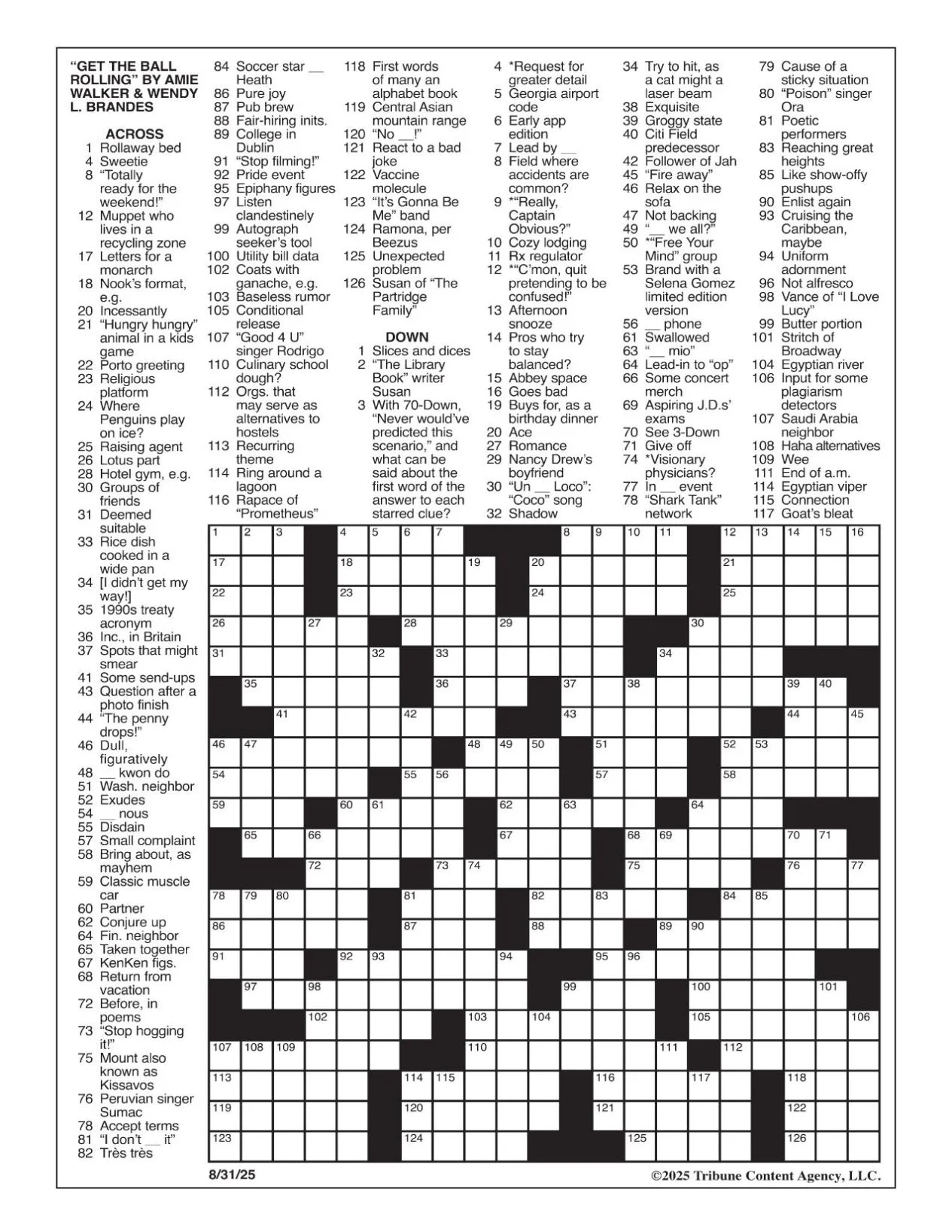 LA Times Crossword Aug 31 2025 Crosswords Yakimaherald LA Times Crossword Aug 31 2025 Crosswords Yakimaherald