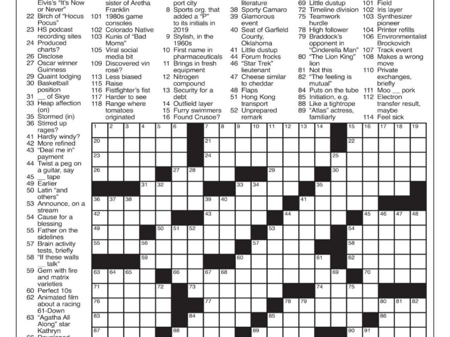 LA Times Crossword Jan 5 2025 Crosswords Yakimaherald