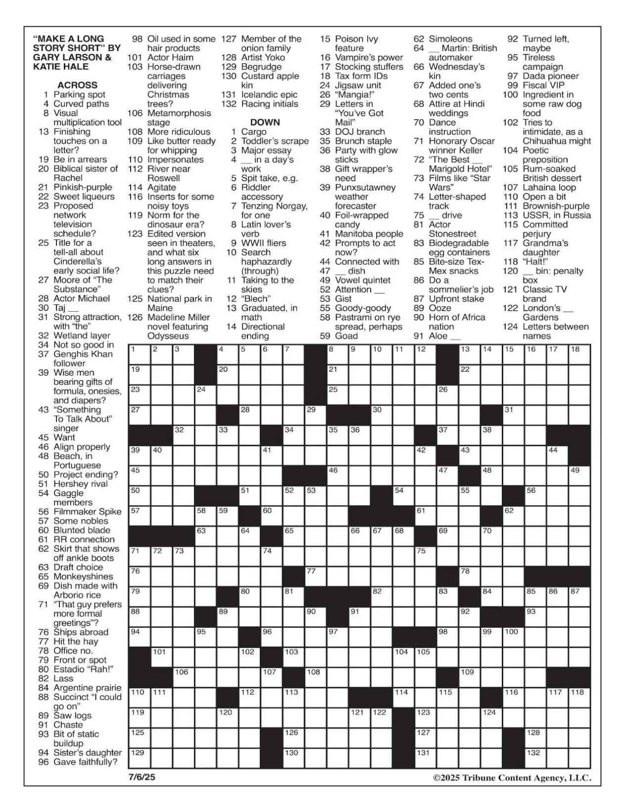 LA Times Crossword July 6 2025 Crosswords Yakimaherald LA Times Crossword July 6 2025 Crosswords Yakimaherald