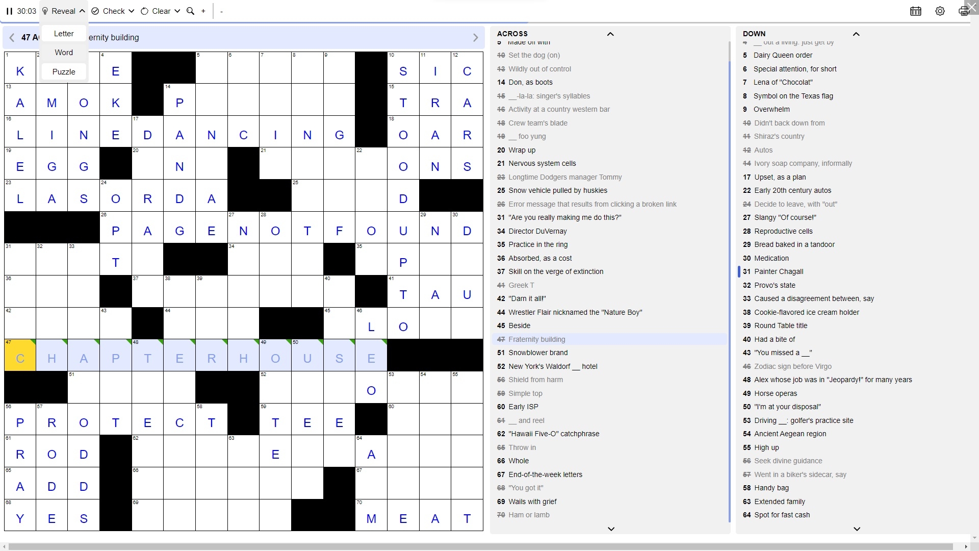 LA Times Crossword Play Online On SilverGames  LA Times Crossword Play Online On SilverGames