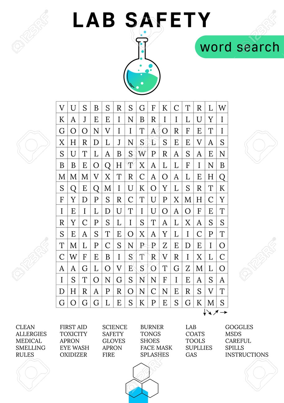Printable Lab Equipment Crossword Puzzle