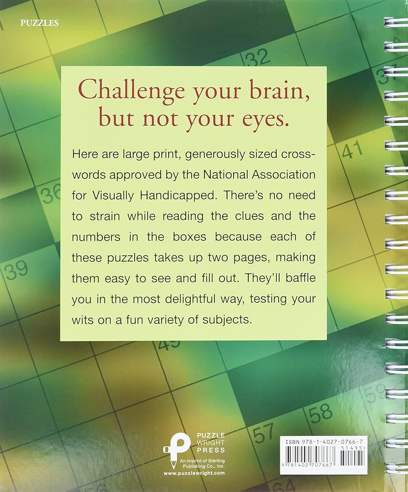 Large Print Crosswords 1 Joseph Thomas 9781402707667 Amazon Books