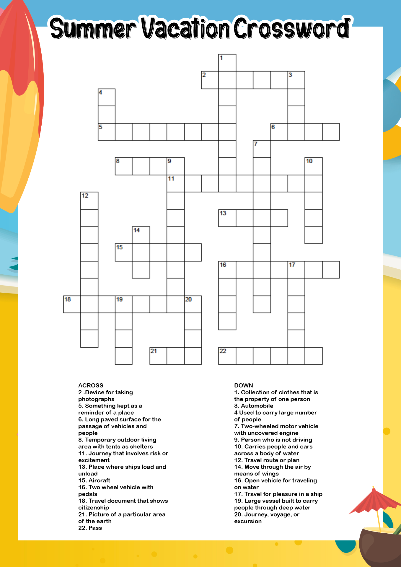 Printable Easy Beginner Crossword Puzzles Printable Easy Beginner Crossword Puzzles
