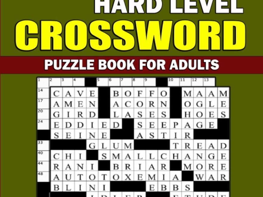 Large Print Medium Hard Level Crossword Puzzle Book For Adults Desertcart Bermuda
