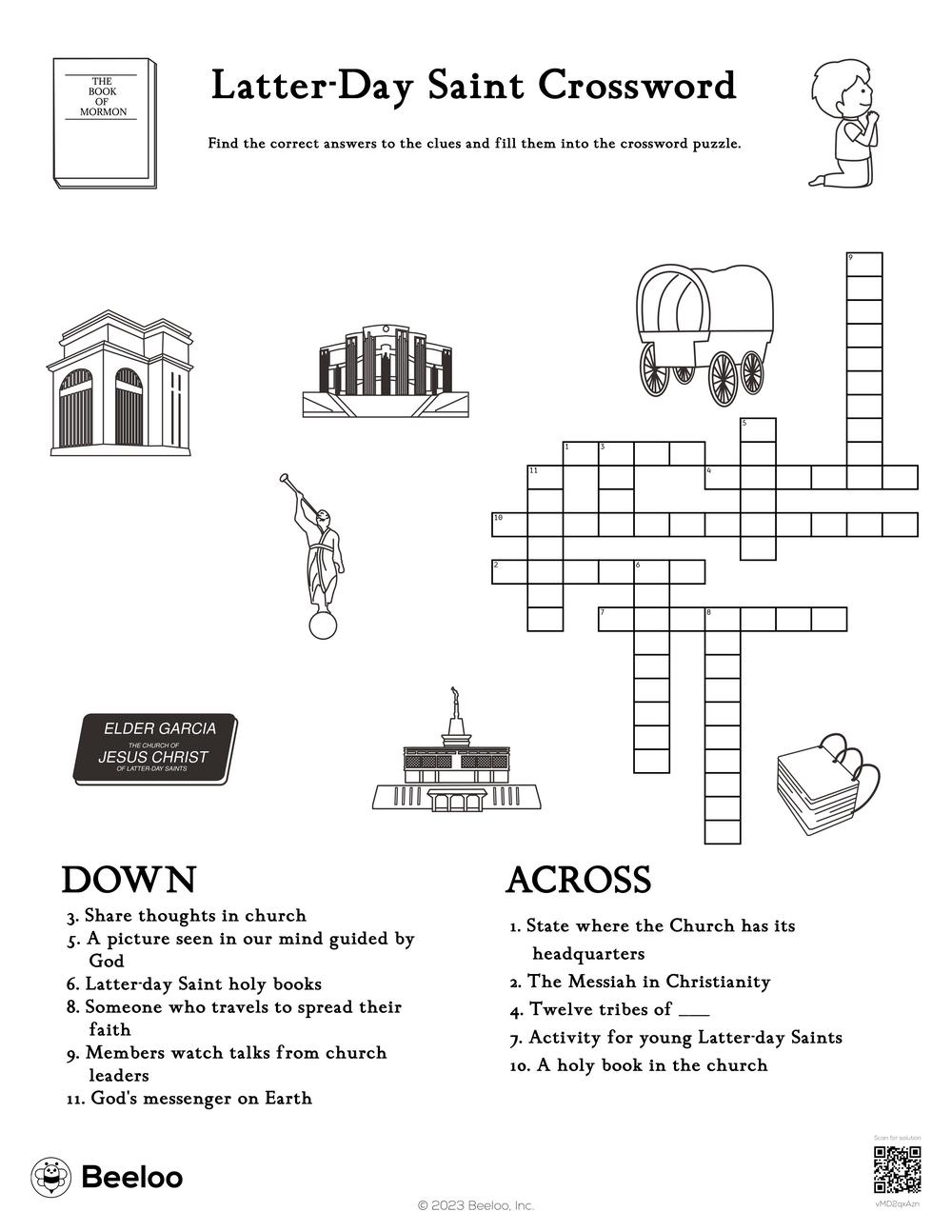 Printable Kids Crossword Based On Books Printable Kids Crossword Based On Books