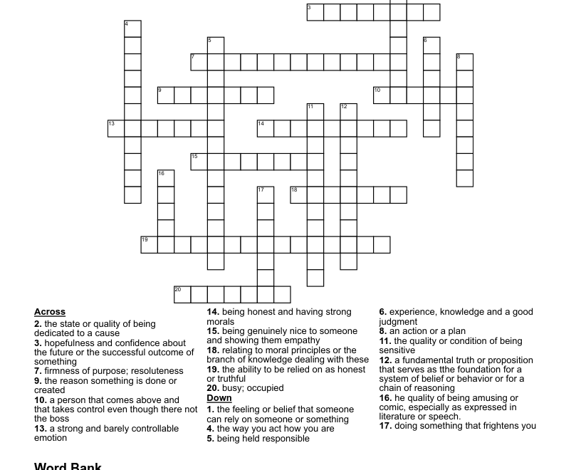 Leadership Crossword WordMint