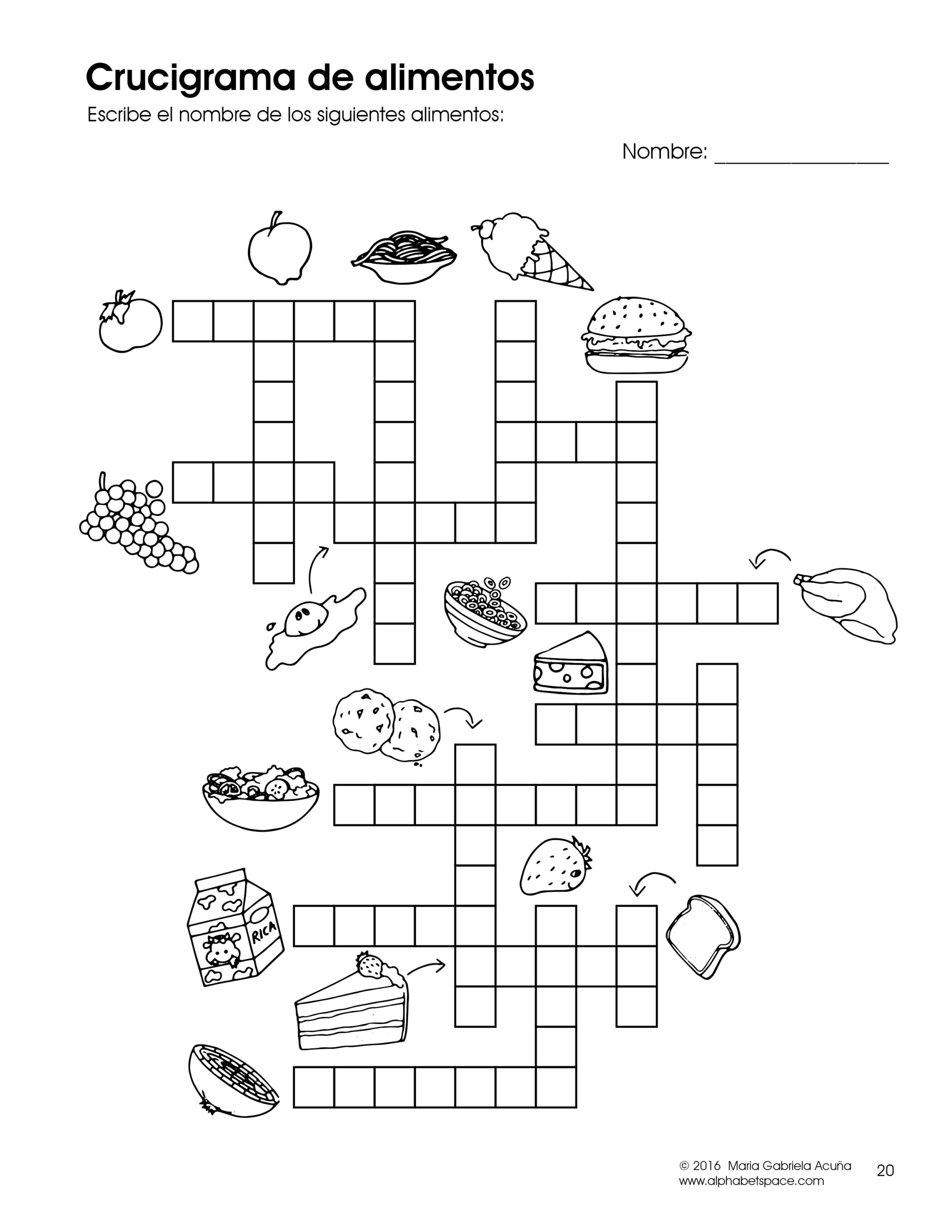 Los Alimentos Worksheets K 3 Spanish Learning Resources Los Alimentos Worksheets K 3 Spanish Learning Resources