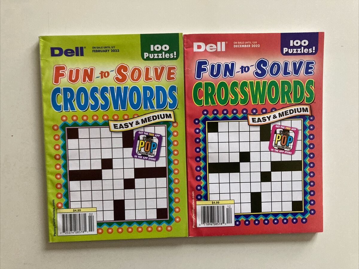 Lot Of 2 Dell Fun To Solve Crossword Puzzle Books Easy Medium UNSORTED EBay Lot Of 2 Dell Fun To Solve Crossword Puzzle Books Easy Medium UNSORTED EBay