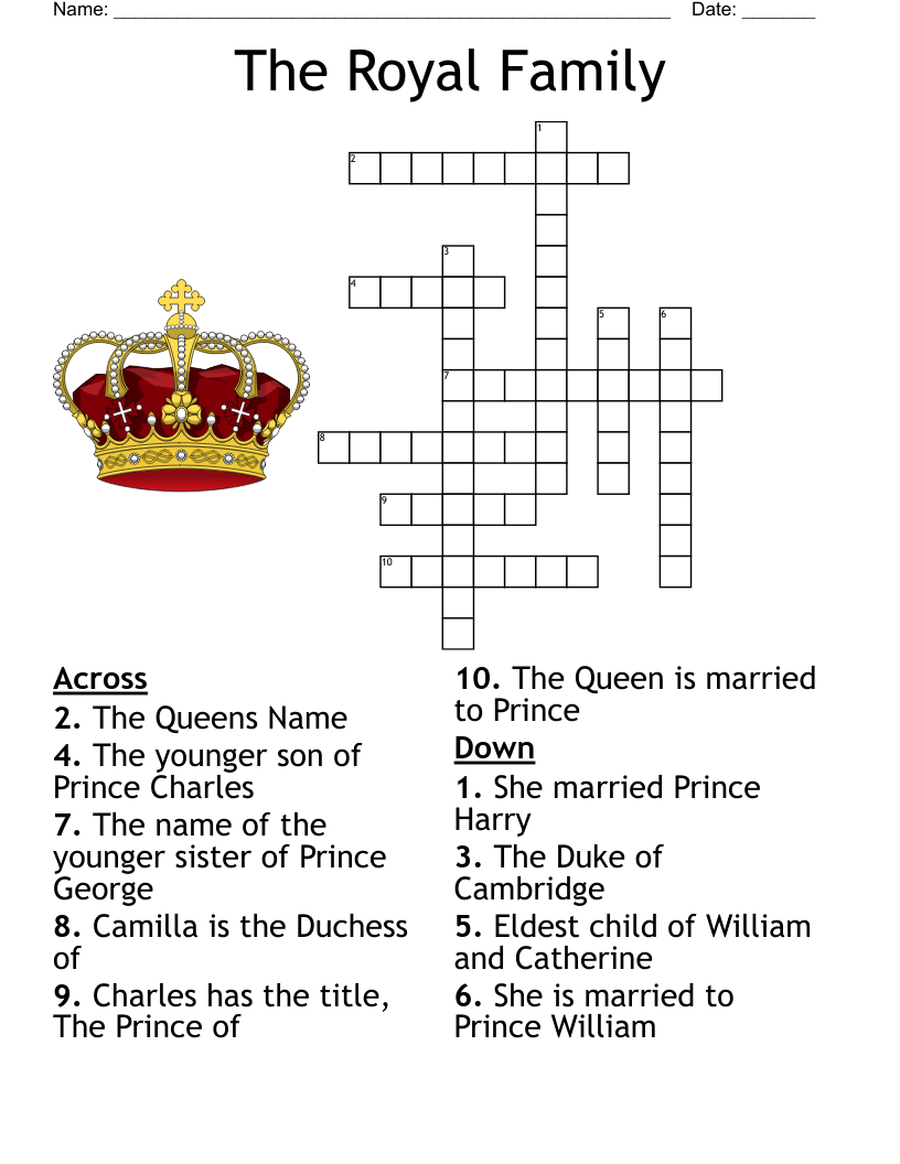 Lucie s Royal Queen Quiz Crossword WordMint Lucie s Royal Queen Quiz Crossword WordMint