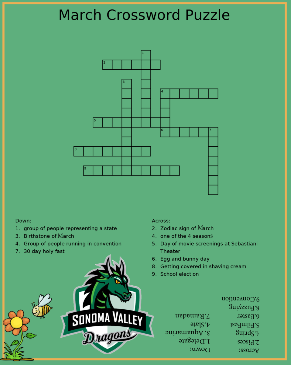 March Crossword Puzzle Dragon s Tale March Crossword Puzzle Dragon s Tale