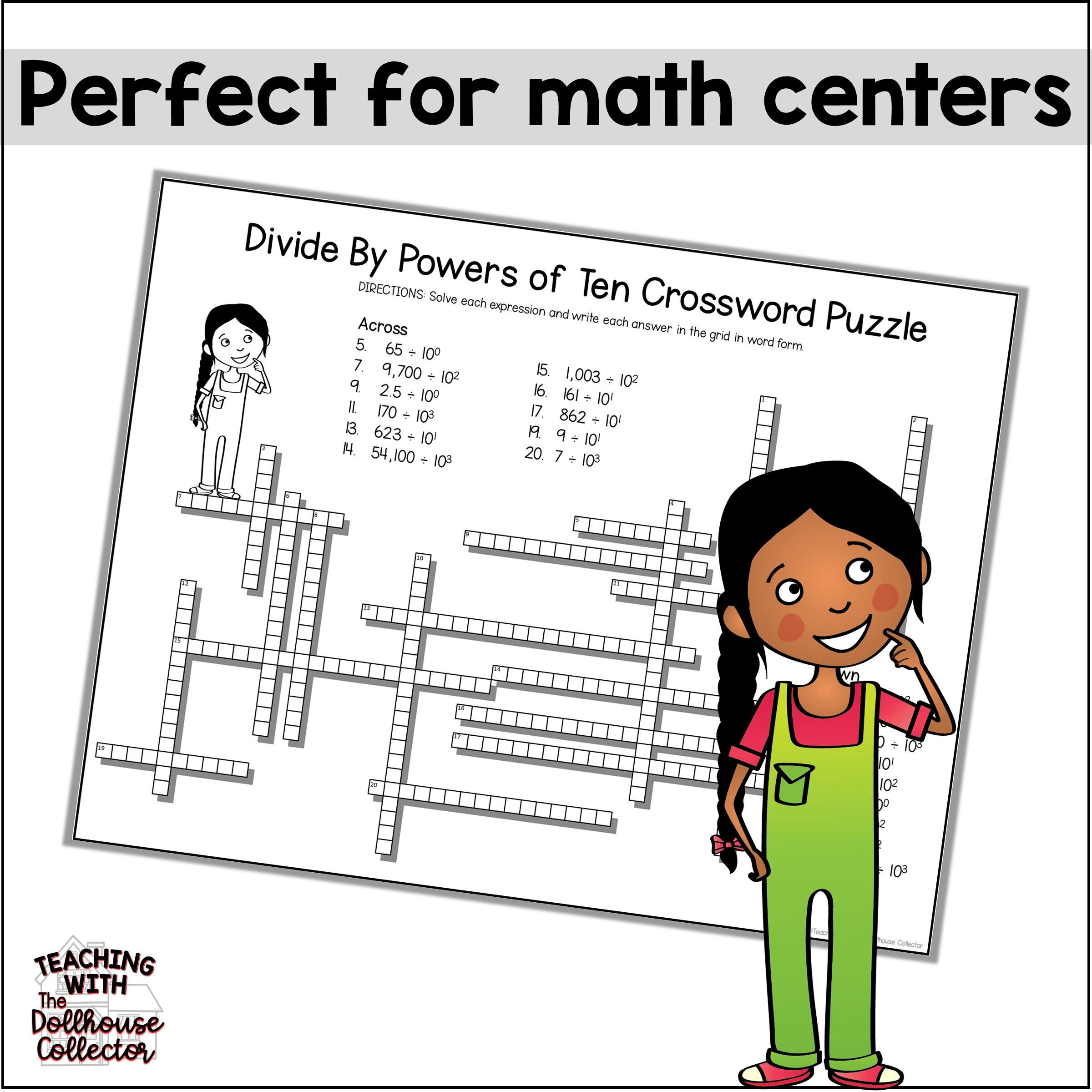 Printable Math Crossword Printable Math Crossword