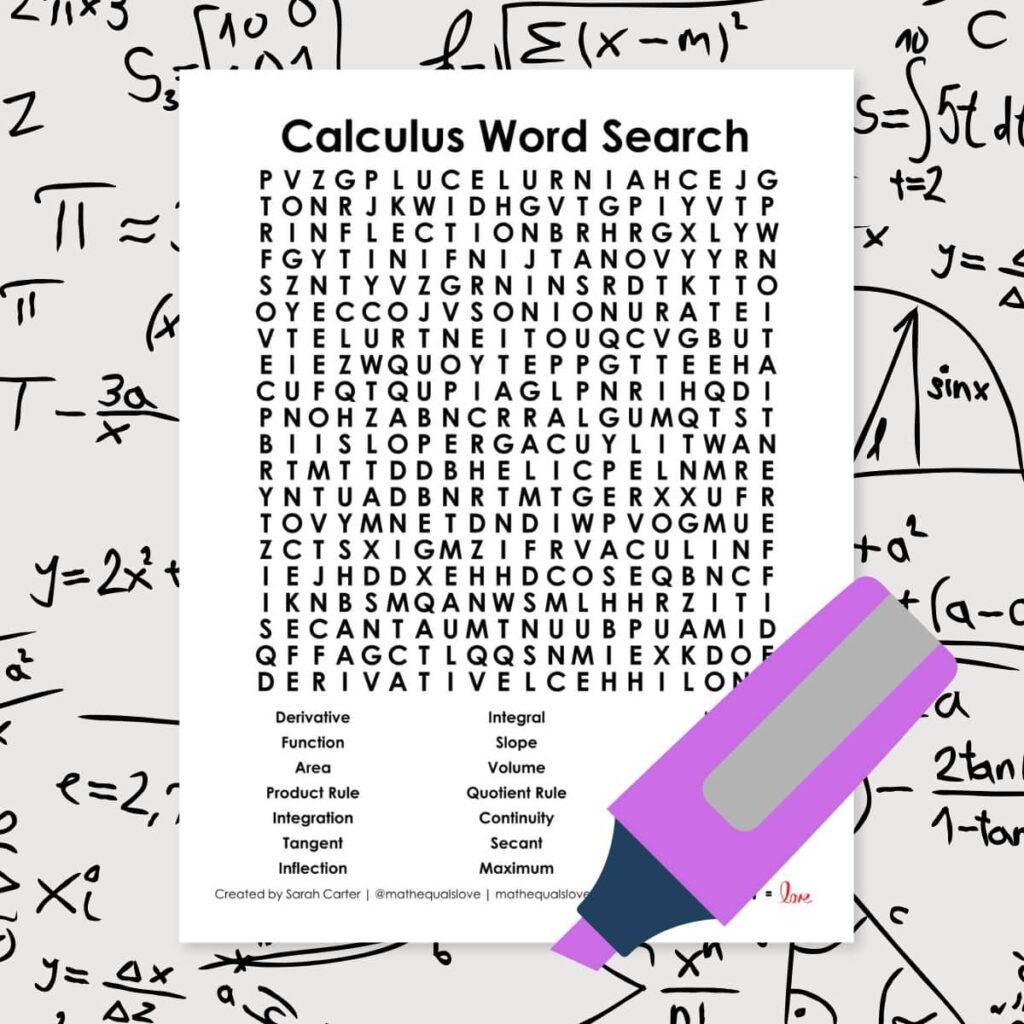 Math Word Search Puzzle Collection Math Love Math Word Search Puzzle Collection Math Love