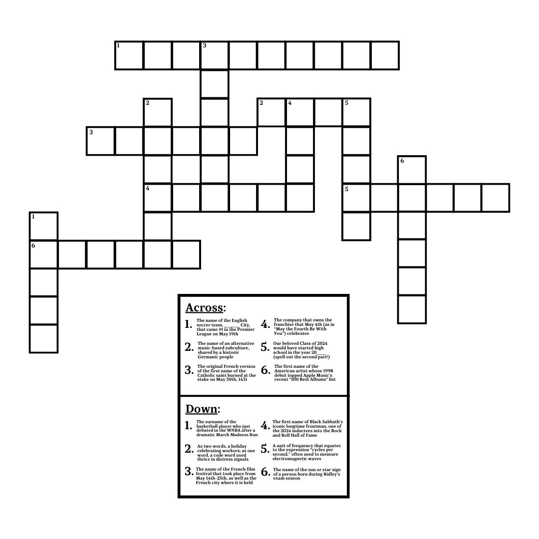 May June Crossword May June Crossword