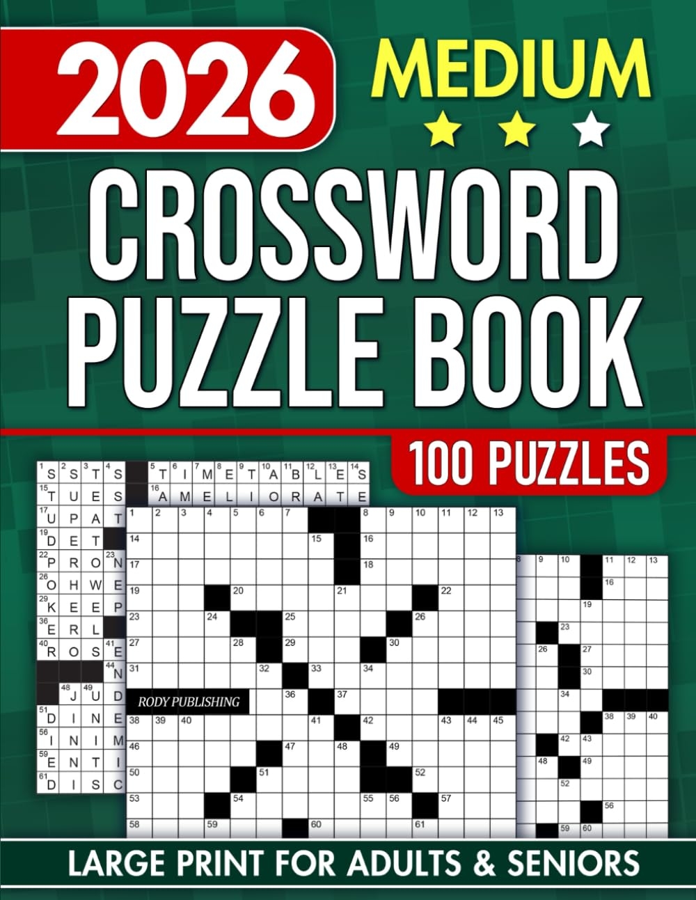 Medium Difficulty Crossword Puzzle Book For Adults Jamaica Ubuy