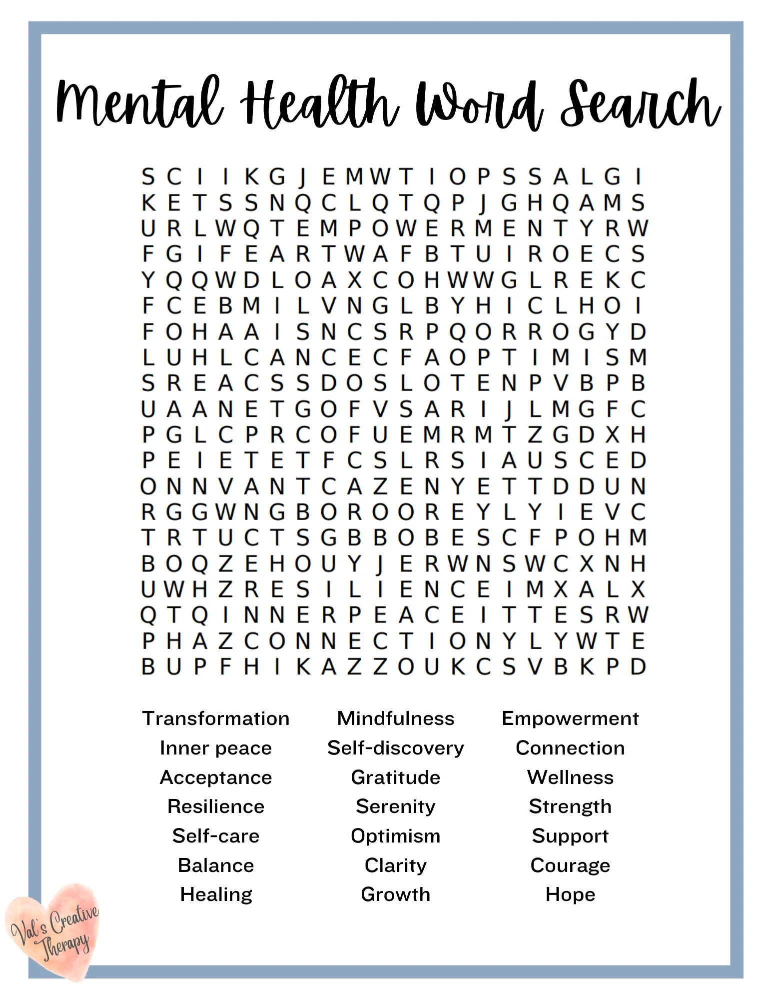Mental Health Crossword Calming Crossword Puzzle Feel Good Puzzle Etsy Mental Health Crossword Calming Crossword Puzzle Feel Good Puzzle Etsy