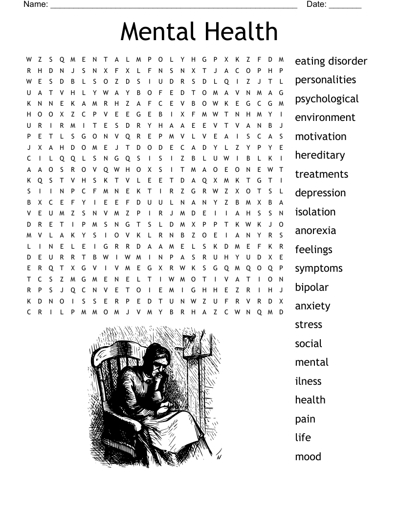 Mental Health Word Search WordMint Mental Health Word Search WordMint