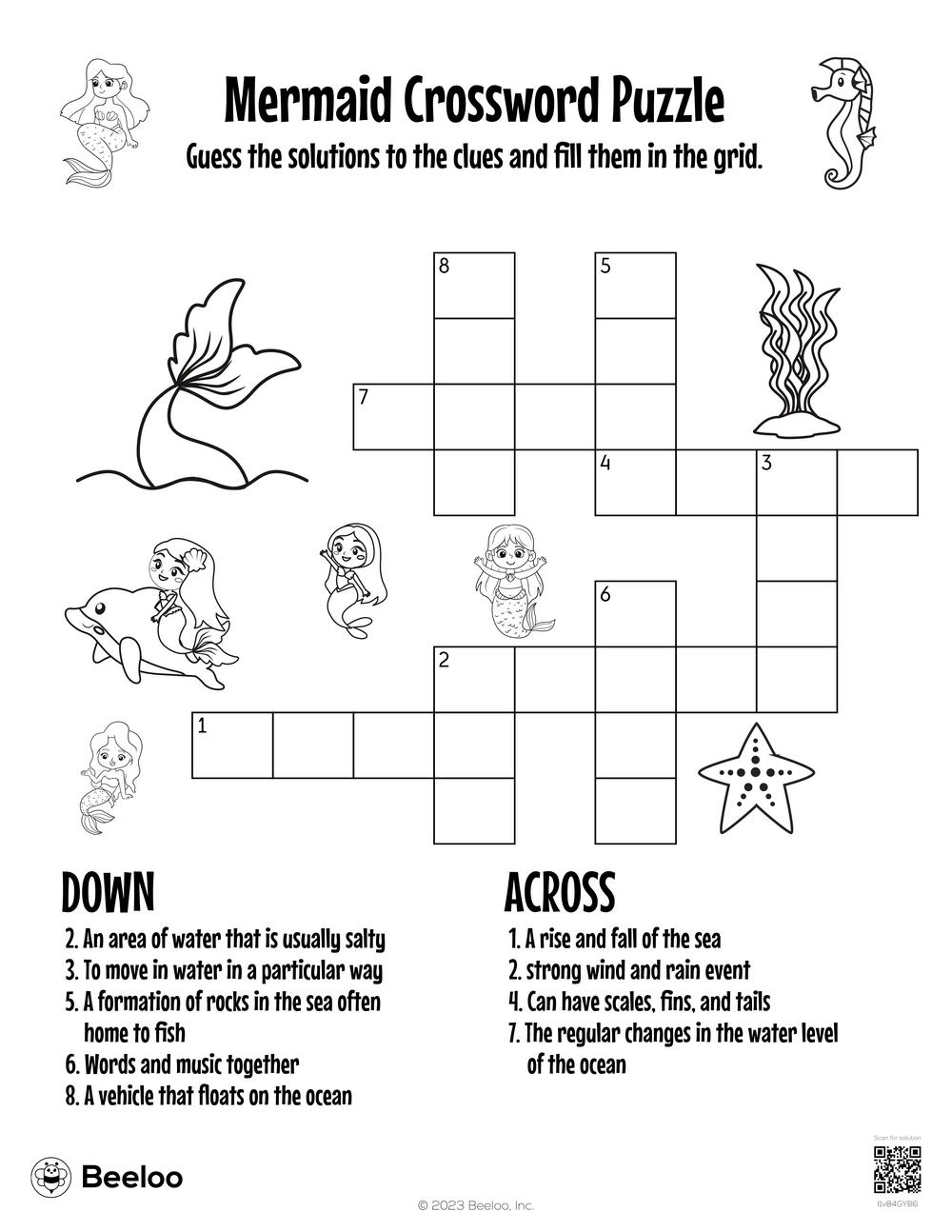 Water Crossword Printable Water Crossword Printable
