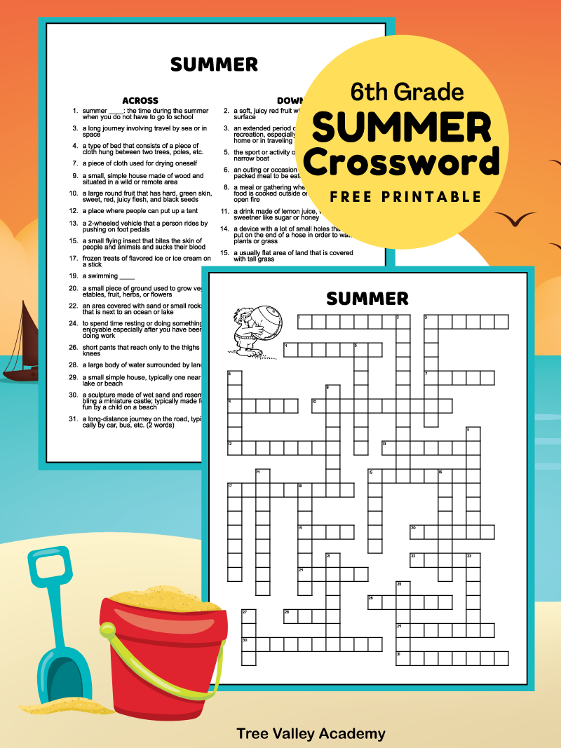 Middle School Summer Crossword Puzzle Tree Valley Academy Worksheets Library Middle School Summer Crossword Puzzle Tree Valley Academy Worksheets Library