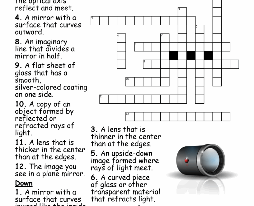 Mirrors And Lenses Crossword WordMint