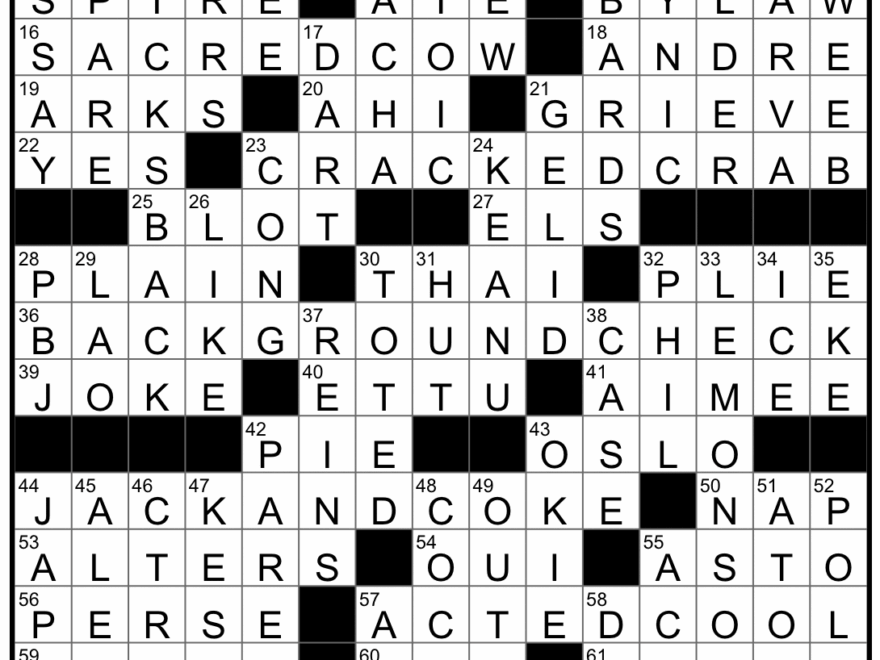 Monday January 9 2023 Diary Of A Crossword Fiend