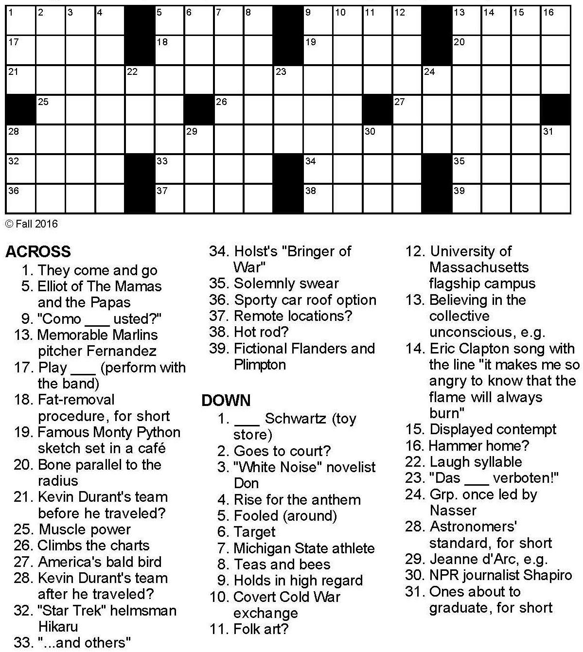 Moving Forward Crossword Puzzle