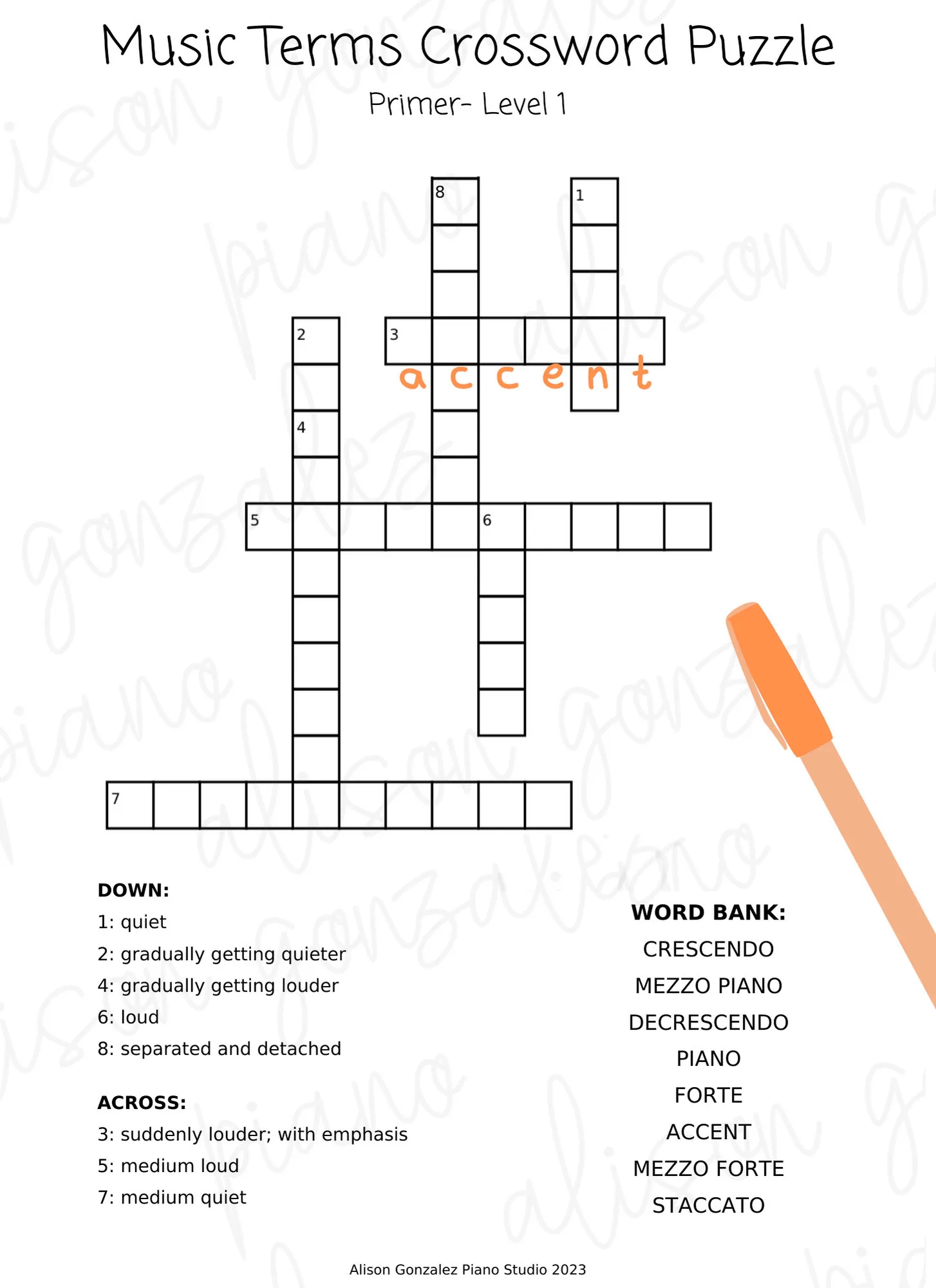 MUSIC CROSSWORD Puzzle Beginner DIGITAL Download Fun Group Class Piano Lesson Activity Fun Music Theory Printable Worksheet Etsy MUSIC CROSSWORD Puzzle Beginner DIGITAL Download Fun Group Class Piano Lesson Activity Fun Music Theory Printable Worksheet Etsy