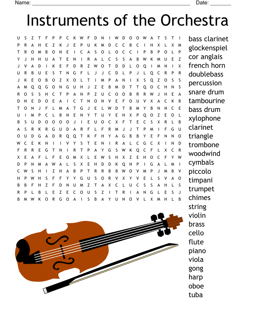 Musical Instruments Crossword WordMint Musical Instruments Crossword WordMint