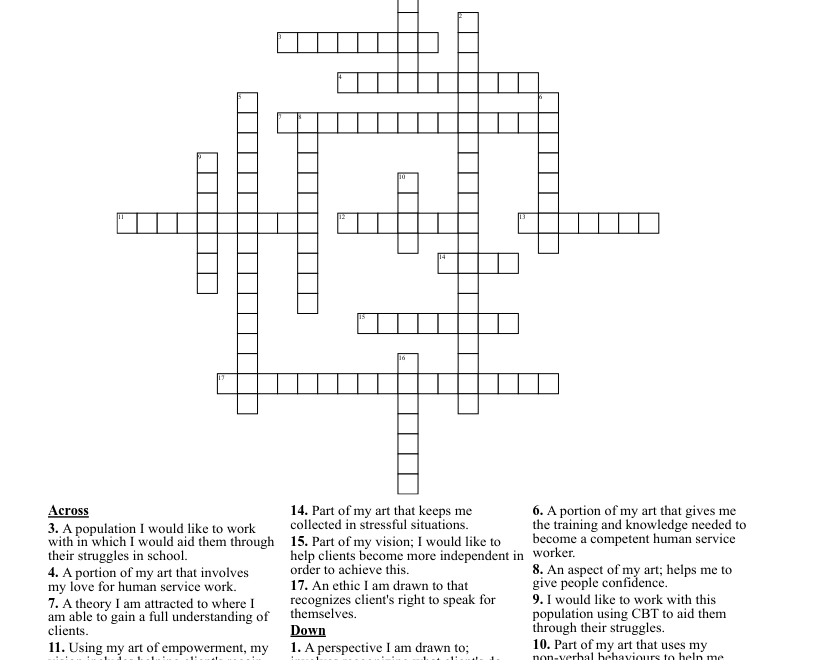 My Social Work Practice Framework Crossword WordMint