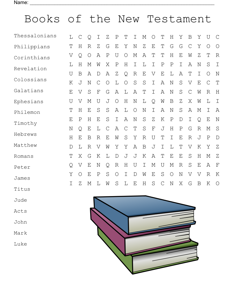 New Testament Bible Books Crossword WordMint New Testament Bible Books Crossword WordMint