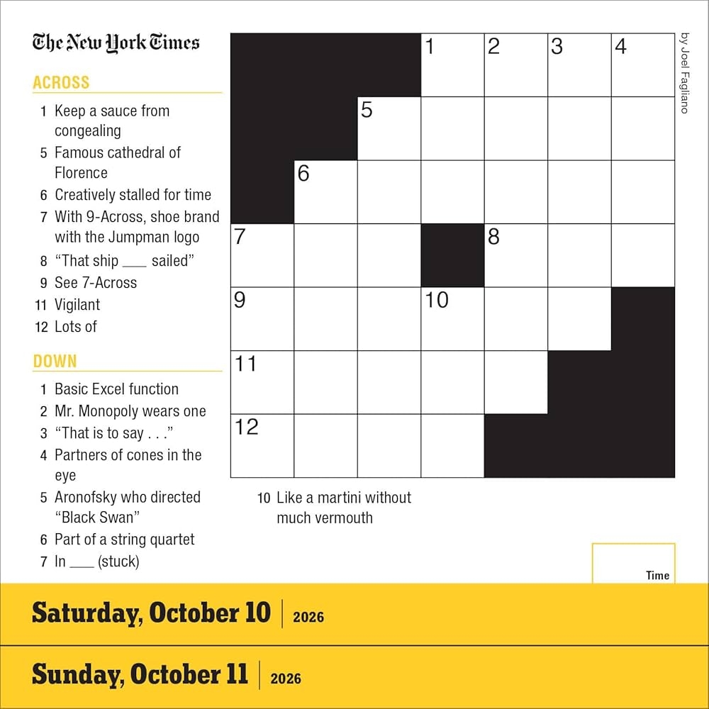 New York Times Mini Crossword Page A Day Calendar 2026 For Crossword Beginners And Puzzle Pros Workman Calendars Fagliano Joel 9781523530502 Amazon Books New York Times Mini Crossword Page A Day Calendar 2026 For Crossword Beginners And Puzzle Pros Workman Calendars Fagliano Joel 9781523530502 Amazon Books