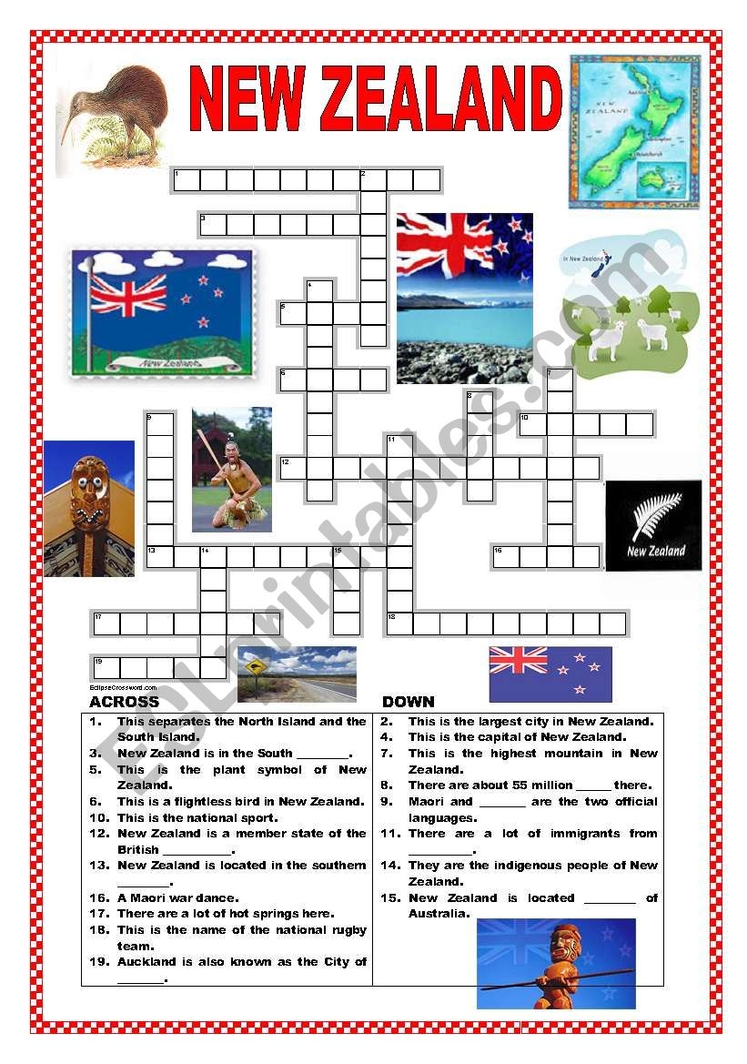 Printable Crosswords Nz